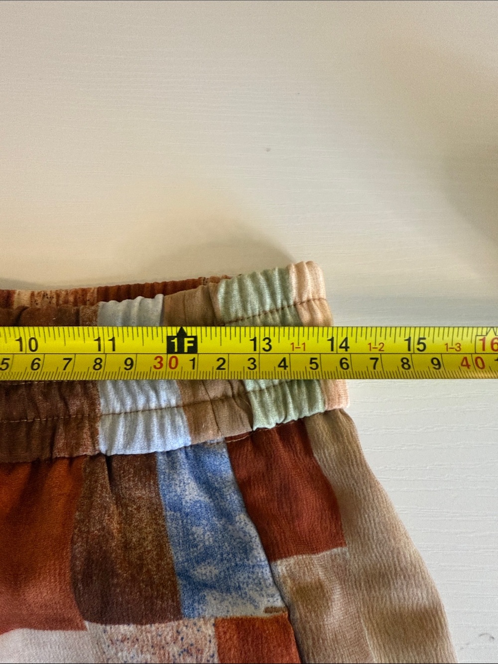 Wide-Leg Patchwork Stripe Pants in Brown & Tan - Picture 6 of 8